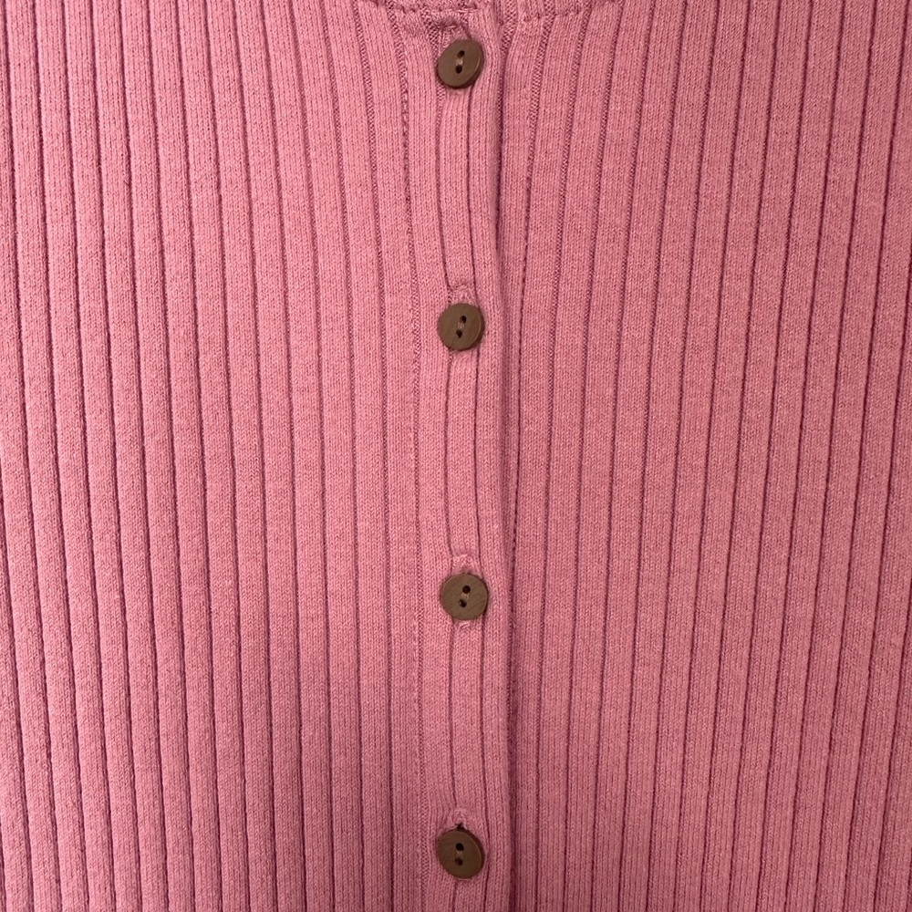 Madewell Ribbed Button-Front Dress - Picture 4 of 5